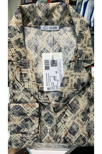 Рубашка шелковая принт рептилия 8896 от byME 