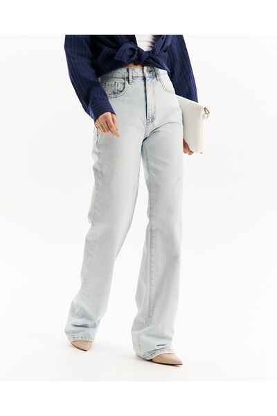 Джинсы женские голубые-32194 от  