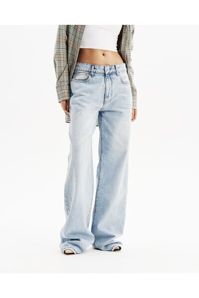 Джинсы женские голубые-32193-blue от  