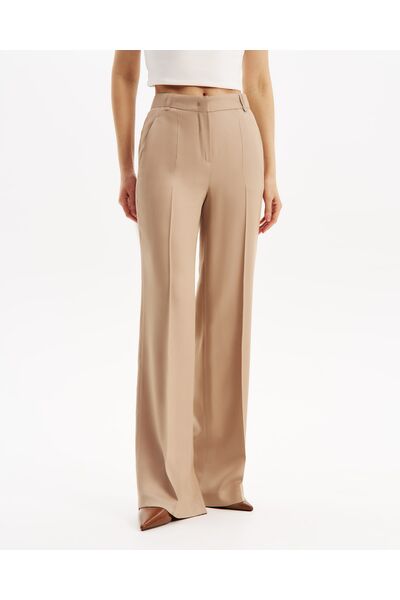 Брюки прямые из хлопка в песочном цвете TR4-1000 от byME 
