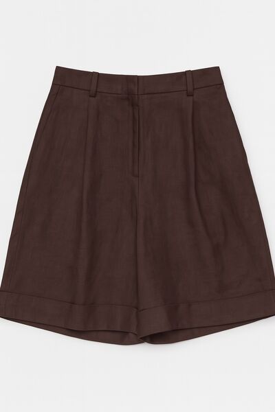 Женские шорты коричневые изо льна-LW-175006 от LW 