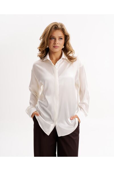 Женская рубашка из шелка-9014 от byME 