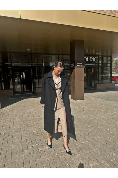 Пальто из шерсти Мериноса цвет Темно-синий-A087 от Doroteya 