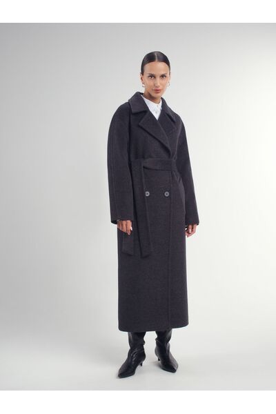 Пальто из Вирджинской шерсти цвет Антрацит-A087 от Doroteya 