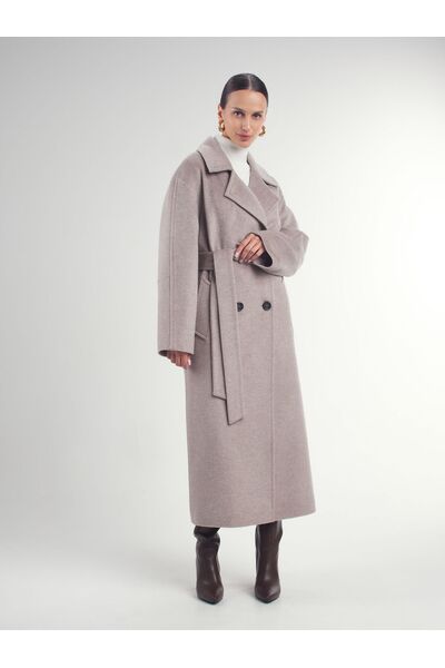 Пальто из шерсти Мериноса и Кашемира цвет Капучино-A087 от Doroteya 