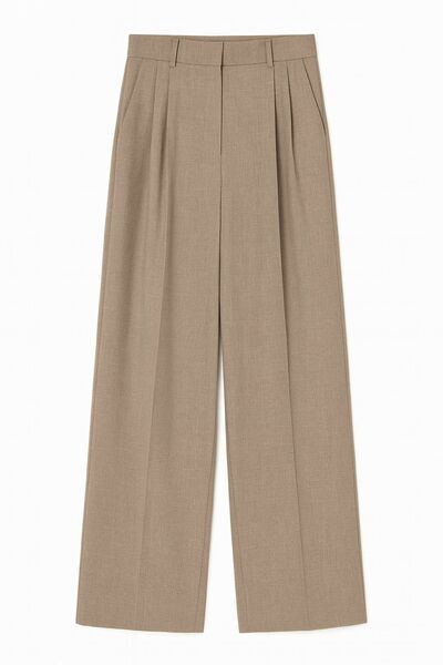 Женские брюки  тёмно-бежевые  MS5307 от  