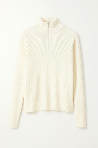 Джемпер молочный из шерсти мериноса-30W3329 от byME 