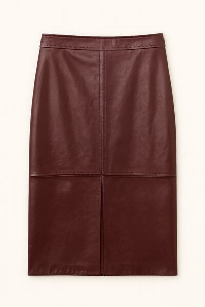 Юбка женская цвет бургунди-MS5806 от  