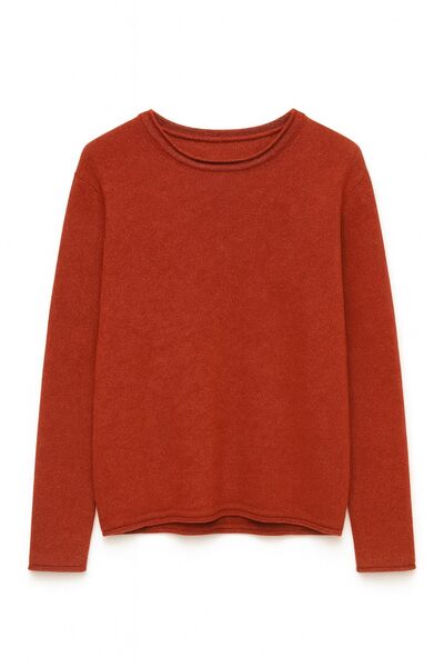 Джемпер из кашемира и шёлка  в террактовом цвете - 8293-terracotta от byME 