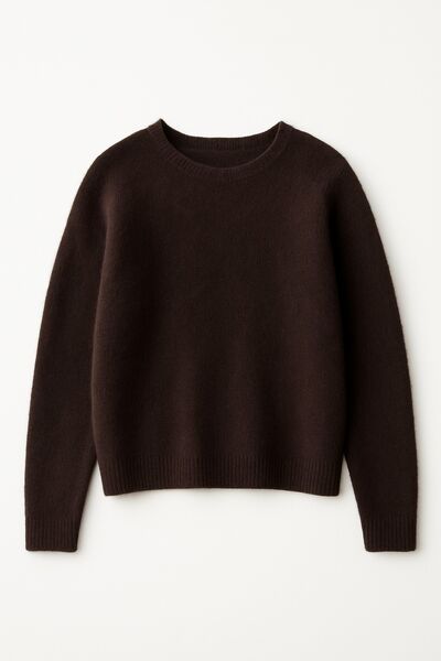 Джемпер из кашемира и шёлка в шоколадном цвете-8299-chocolate от byME 