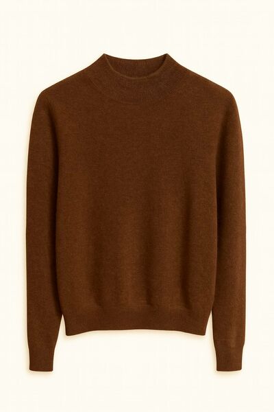 Джемпер из шерсти мериноса темно-коричный LWSW-345006 от LW 