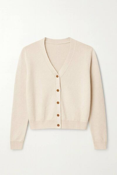 Кардиган из шерсти кремовый LWWN-206049 от LW 