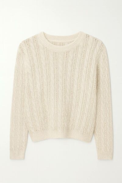 Джемпер кремовый из шерсти и кашемира LWWN-346047 от LW 