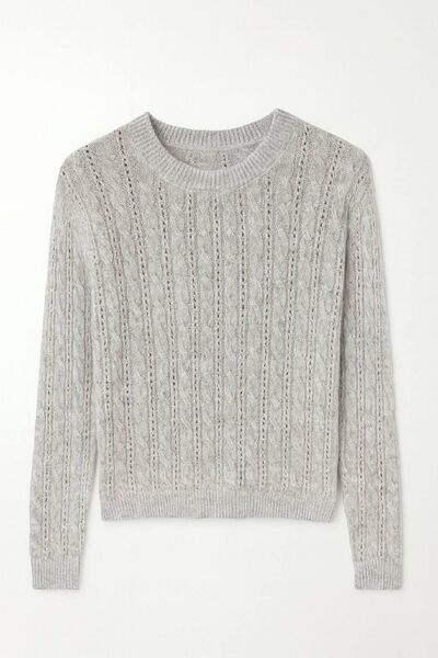 Джемпер светло-серый из шерсти и кашемира LWWN-346047 от LW 