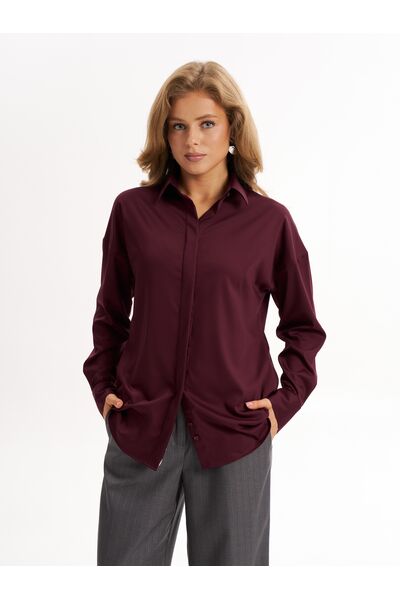 Женская рубашка  из бамбука  в оверсайз силуэте 9013 от byME 