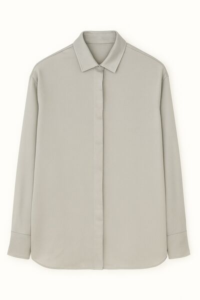 Женская рубашка из вискозы серая-9017 от byME 