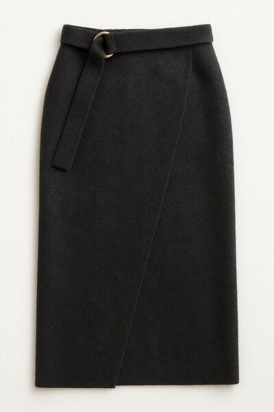 Юбка из шерсти с ангорой темно-серая от byME 