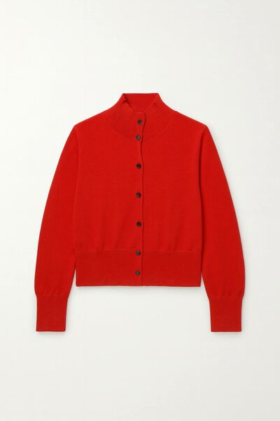 Кардиган из шерсти с добавлением  шёлка LWWN-205014-red от LW 