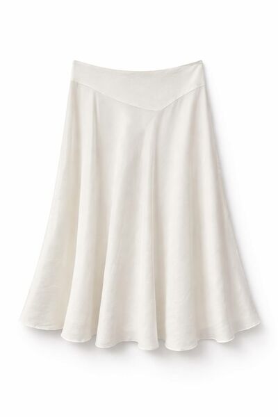 Юбка из хлопка и района белая  Y265810 от  