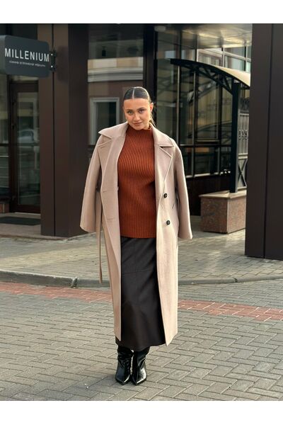 Пальто из шерсти Мериноса Ворс*** цвет бежевый -A087 от Doroteya 