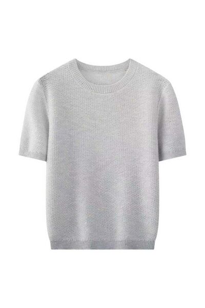 Футболка голубая из вискозы-ZJ965-blue от byME 