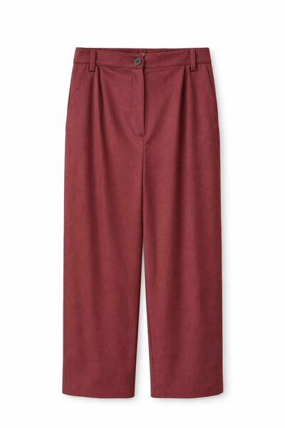 Женские брюки из шерсти бордовые-135049 от LW 