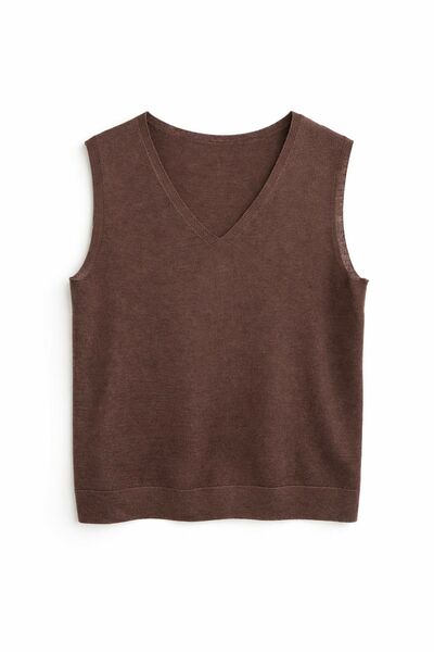 Топ из шерсти мериноса коричневый-02B20644-brown от byME 