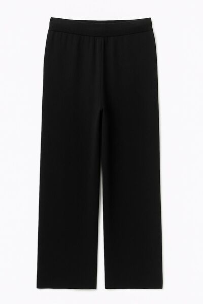 Брюки черные из хлопка и акрила-MQ061 от byME 