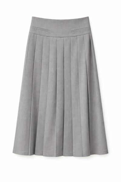 Юбка в сером цвете с шерстью  Y265805 от  
