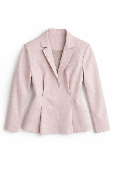 Жакет из хлопка и льна в розовом цвете J4-WS2657-05 от byME 