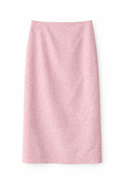 Юбка из хлопка и льна розовая SK6-WS2657-05 от byME 