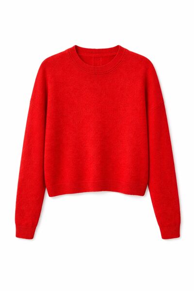 Джемпер из кашемира и шёлка в красном цвете от  