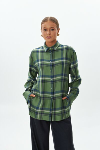 Женская рубашка под пуговицы -9049 от byME 