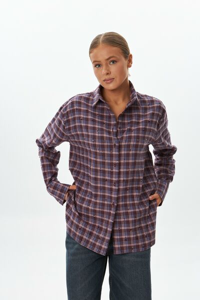 Женская рубашка фланелевая из хлопка-9050 от  