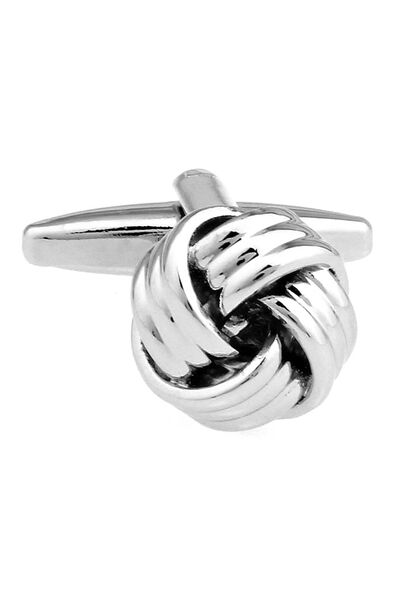 Запонки серебристые узелки-156516 от  