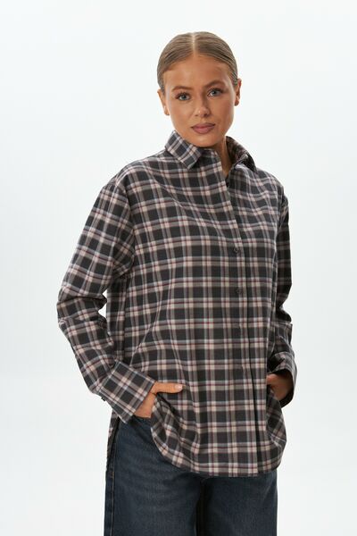 Женская рубашка фланелевая из хлопка в клетку -9051 от byME 