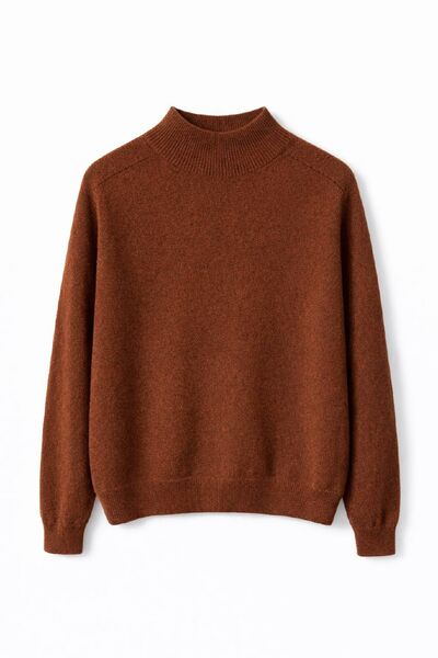 Джемпер из кашемира темно-коричневый-S83008 от byME 