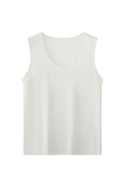 Топ белый из лиоцелла шелка хлопка и льна-SL3563-white от byME 