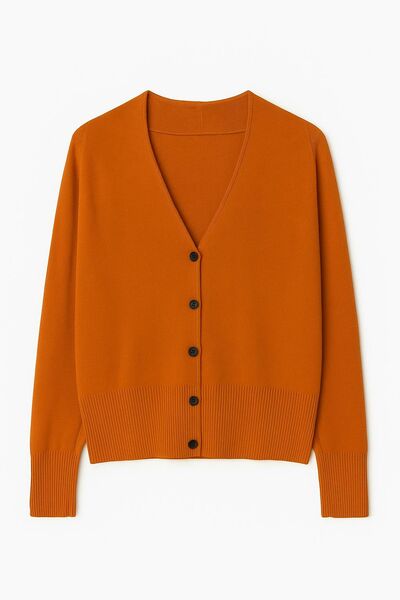Кардиган терракотовый из шерсти мериноса-02А20491 от byME 