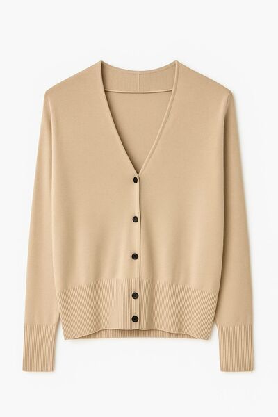 Кардиган бежевый из шерсти мериноса-02А20491 от byME 