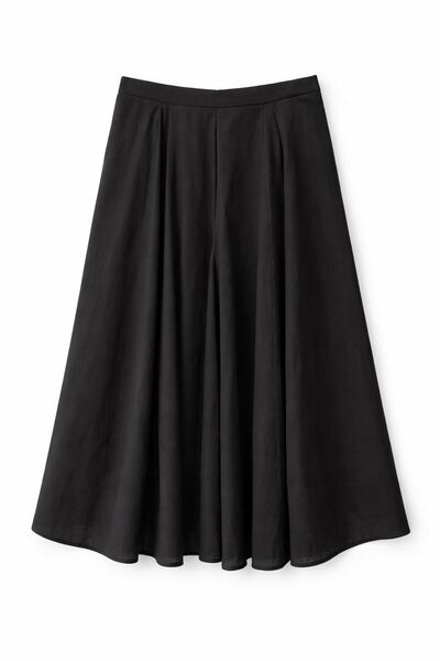 Юбка чёрная из хлопка Y265806 от  