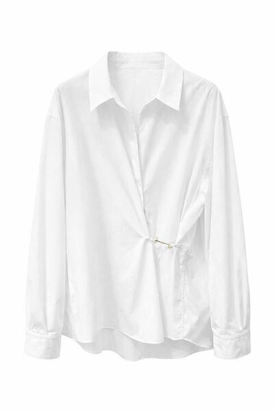 Рубашка из хлопка  в белом цвете  Y265223 от  