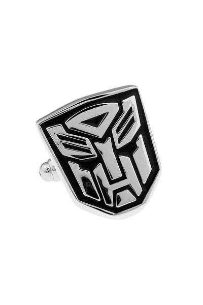 Запонки трансформер с черной эмалью - 170013 от  