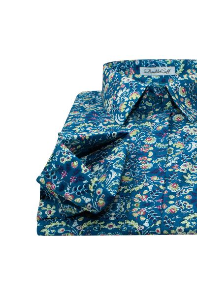 Женская рубашка манжет под пуговицы полуприталенного силуэта-7659 от DoubleCuff 