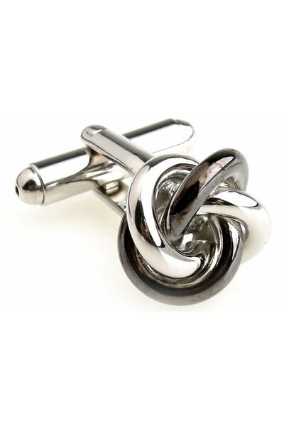 Запонки серебристо-черные - 56539 от  