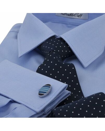 Приталенная детская рубашка под запонки голубая - 7121 от byME 