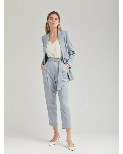 Брюки женские с защипами и поясом от byME 