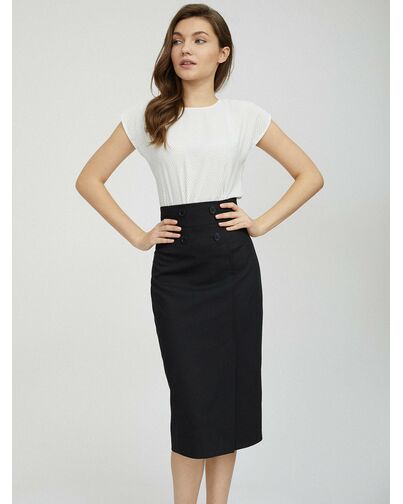 Прямая юбка с пуговицами от byME 