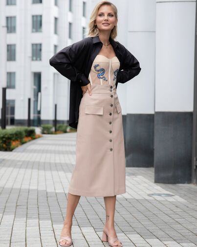 Юбка женская пудра от byME 