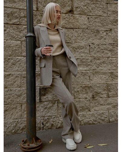 Прямые брюки из шерсти от byME 